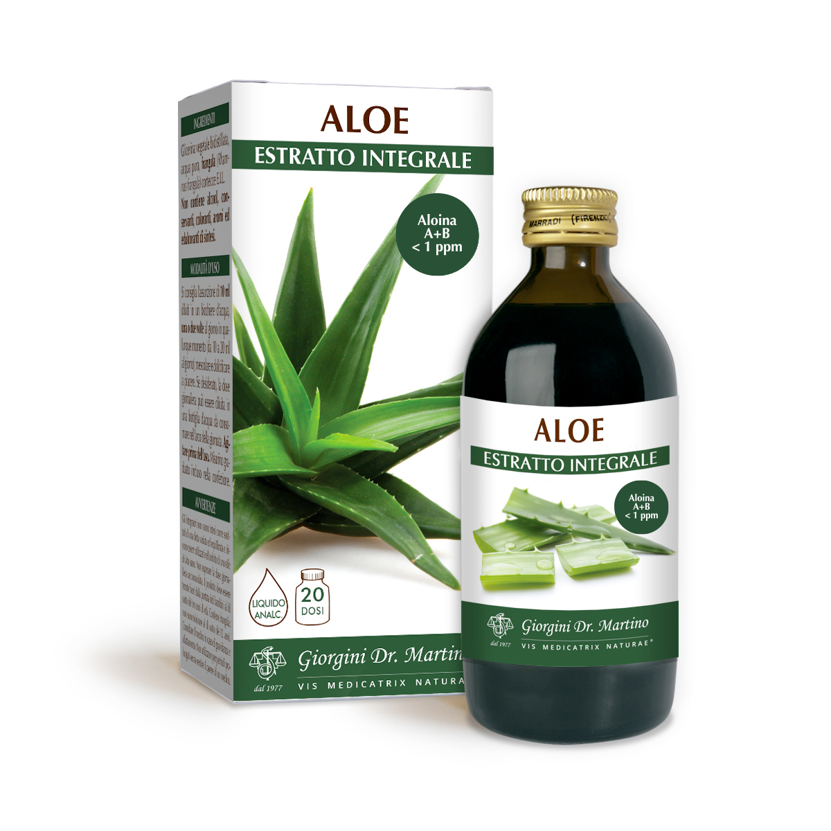 ALOE Extrait intégral Liquide sans alcool