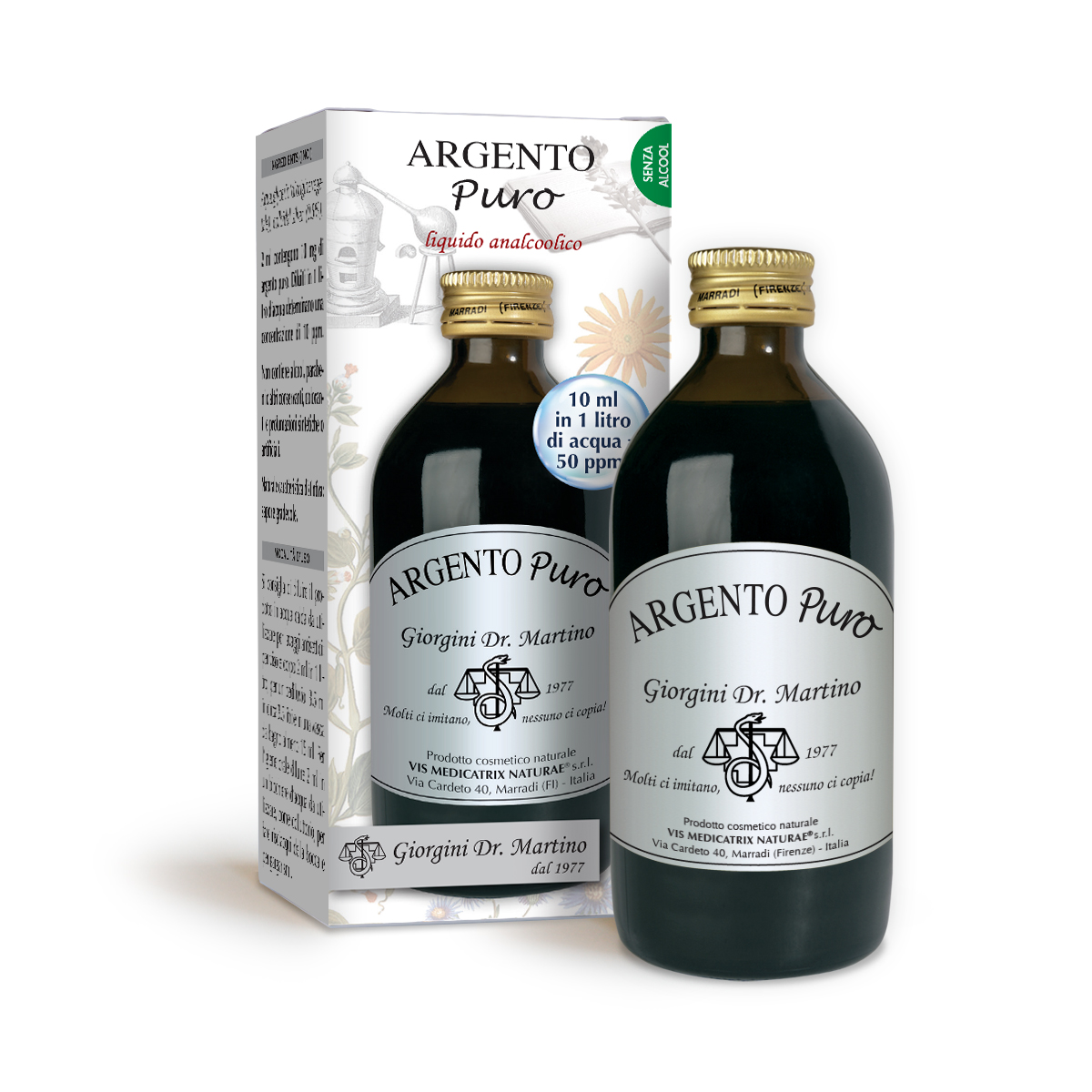 ARGENTO PURO 200 ml liquido analcoolico main product photo