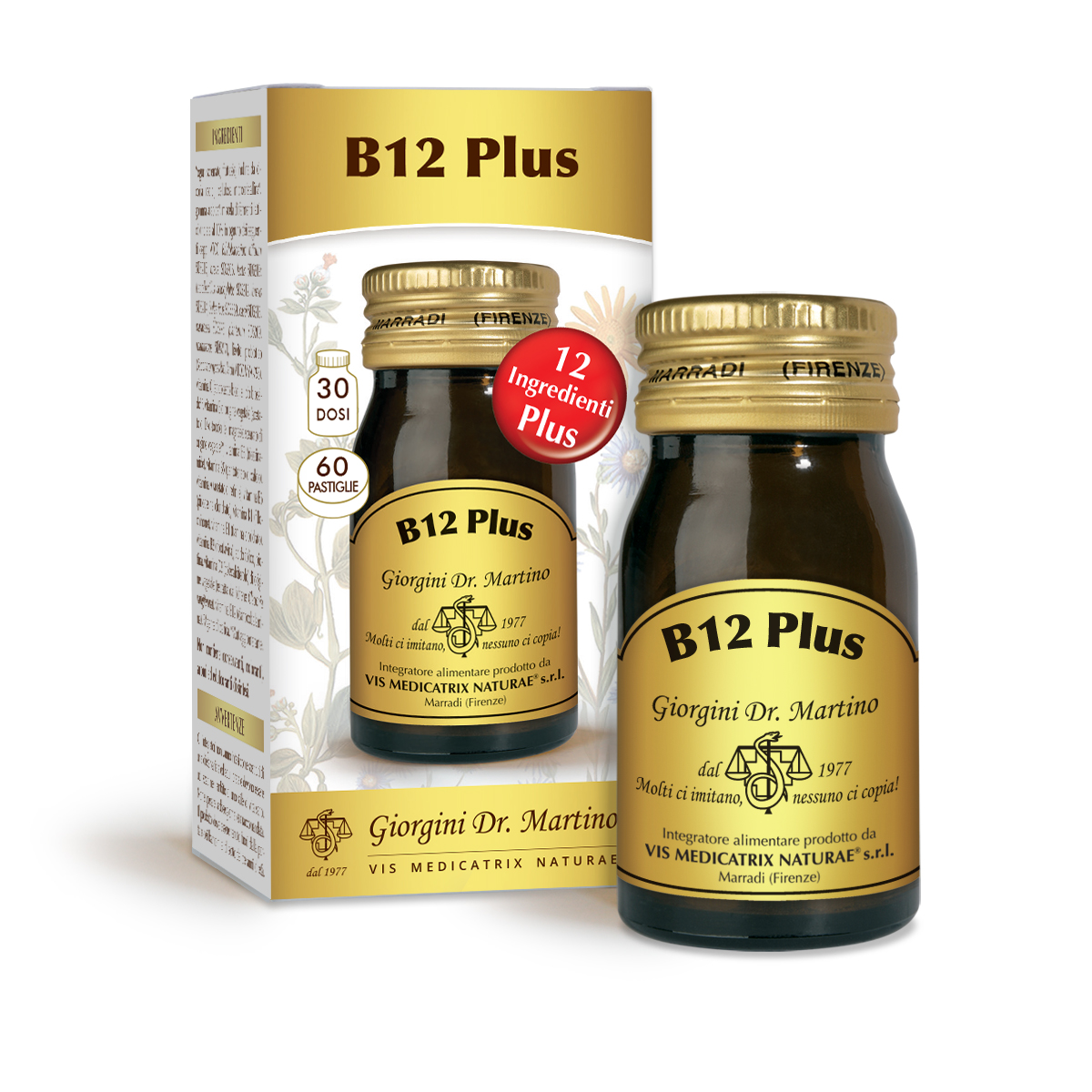 B12 Plus 30 g - 60 tablets (500 mg each) main product photo