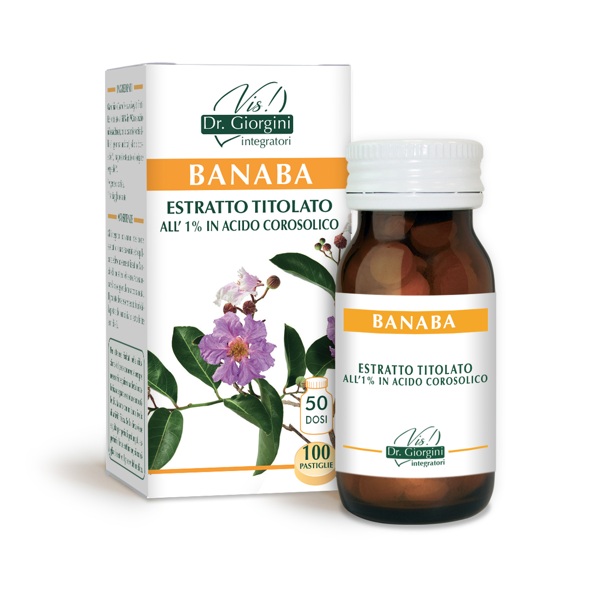 BANABA STANDARDIZED EXTRACT 50 g - 500 mg tablets