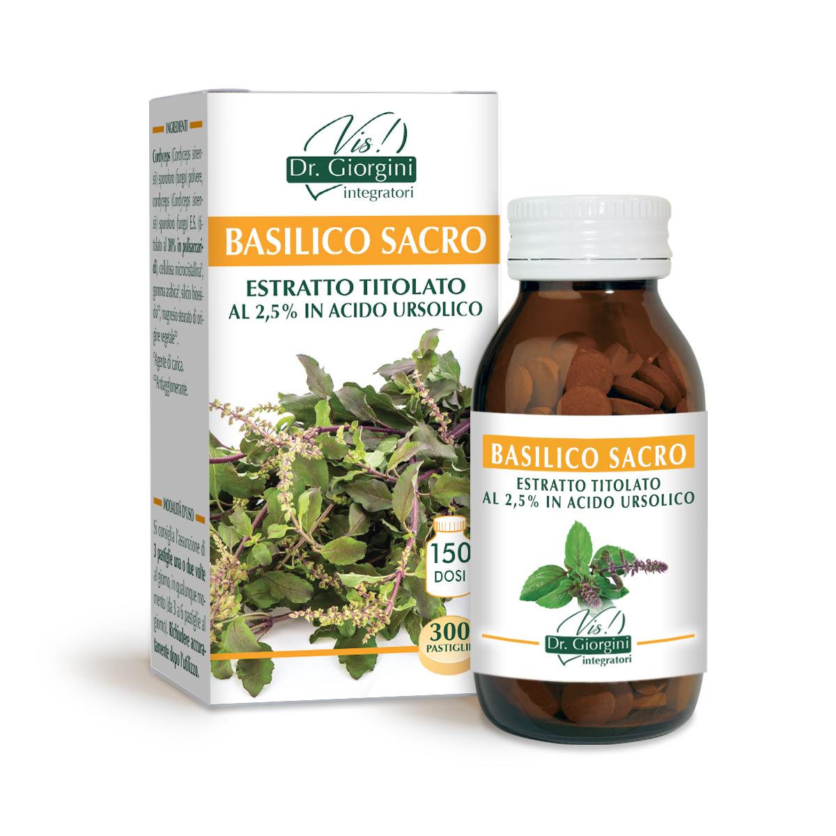 BASILICO SACRO Estratto integrale secco Pastiglie main product photo