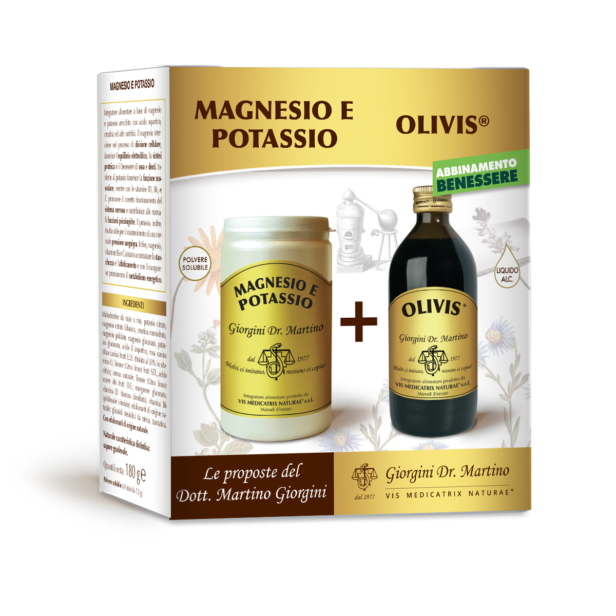 MAGNESIO E POTASSIO + OLIVIS Polvere + Liquido