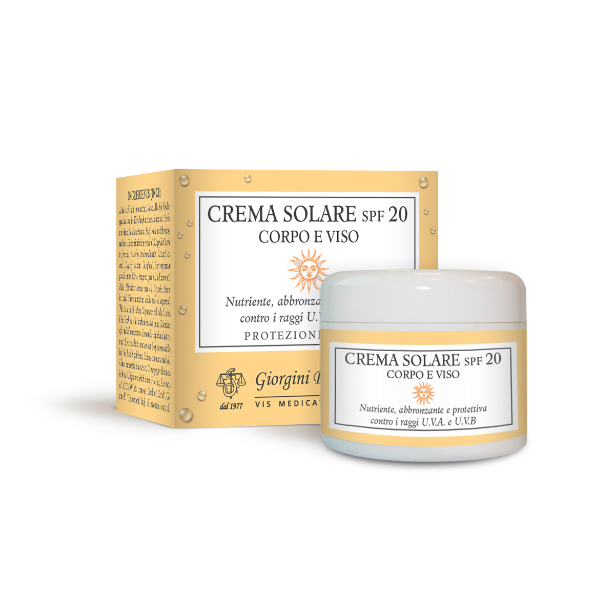 CREMA SOLARE SPF 20 CORPO E VISO Crema main product photo