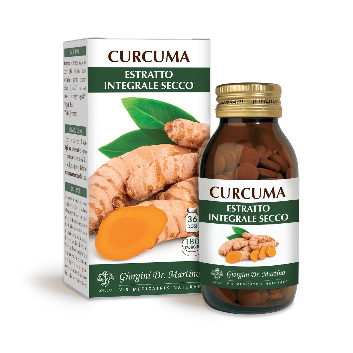TURMERIC WHOLE DRY EXTRACT 90 g-180 Tablets (500 mg) main product photo