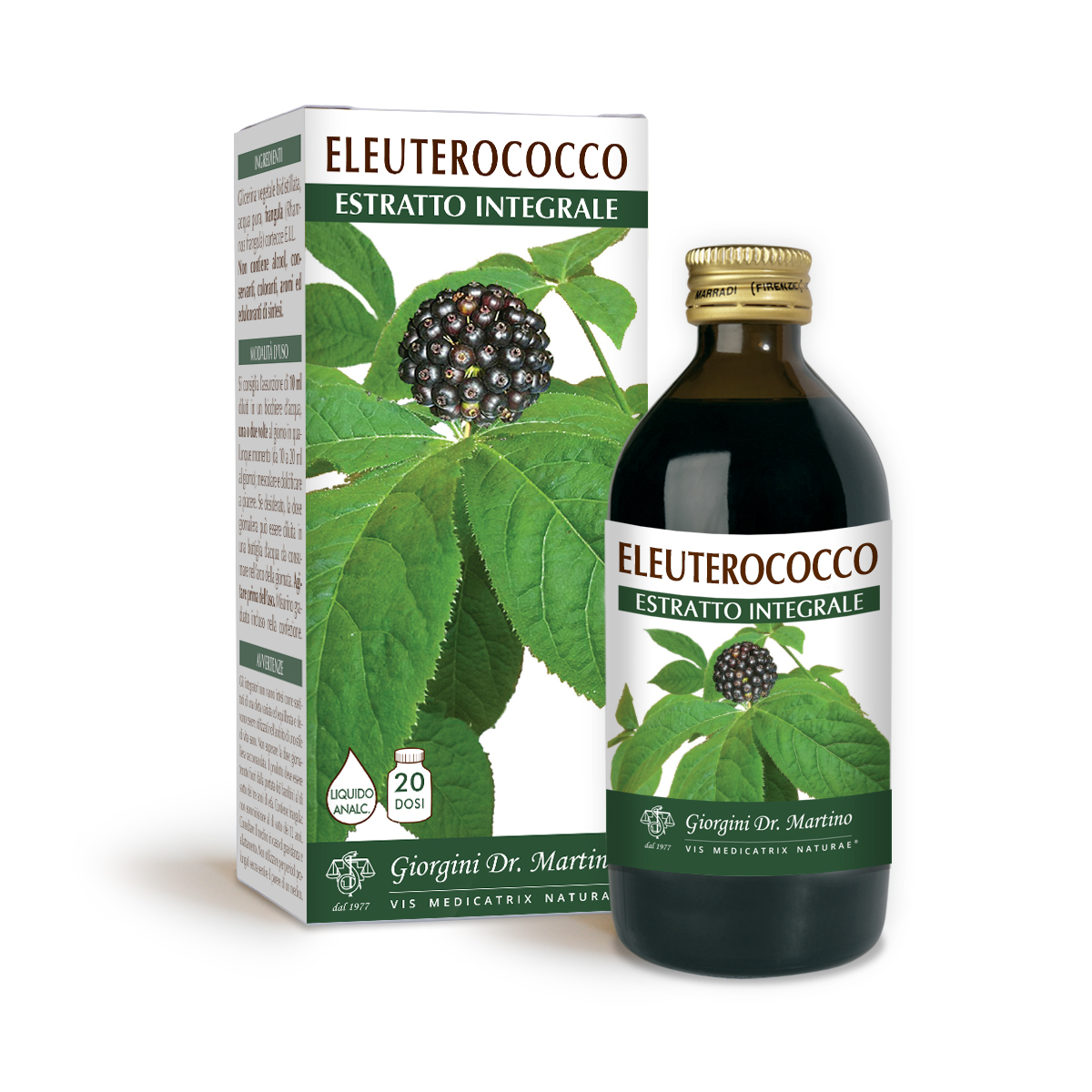 ELEUTEROCOCCO Estratto integrale Liquido analcoolico ELEUTEROCOCCO Estratto integrale Liquido analcoolico