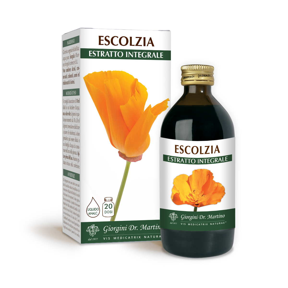 ESCOLZIA ESTRATTO INTEGRALE 200 ml main product photo