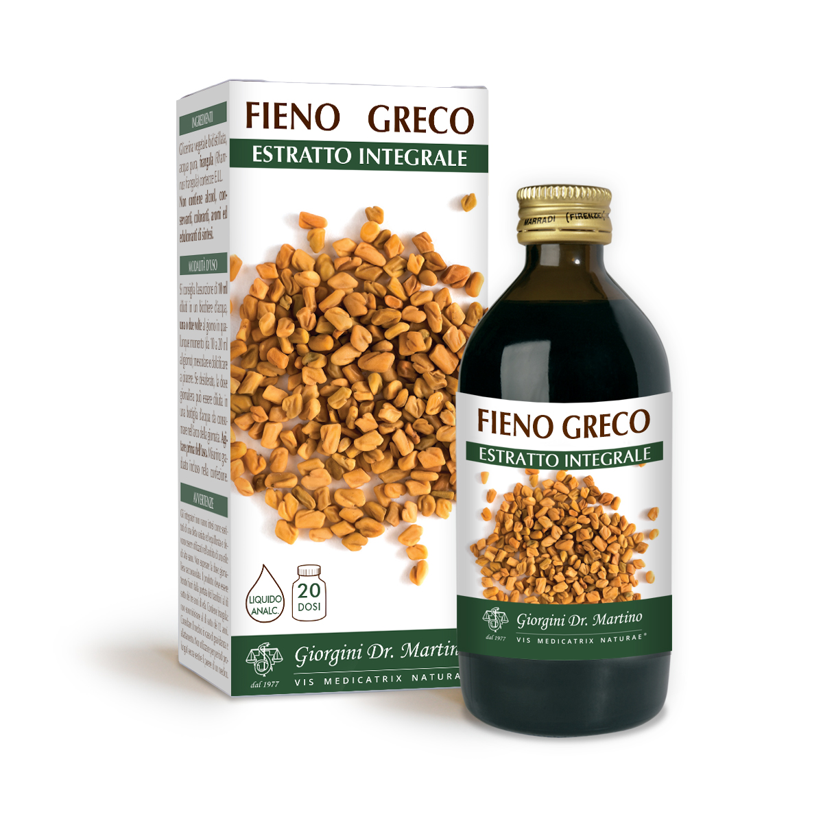 FIENO GRECO Estratto integrale Liquido analcoolico main product photo