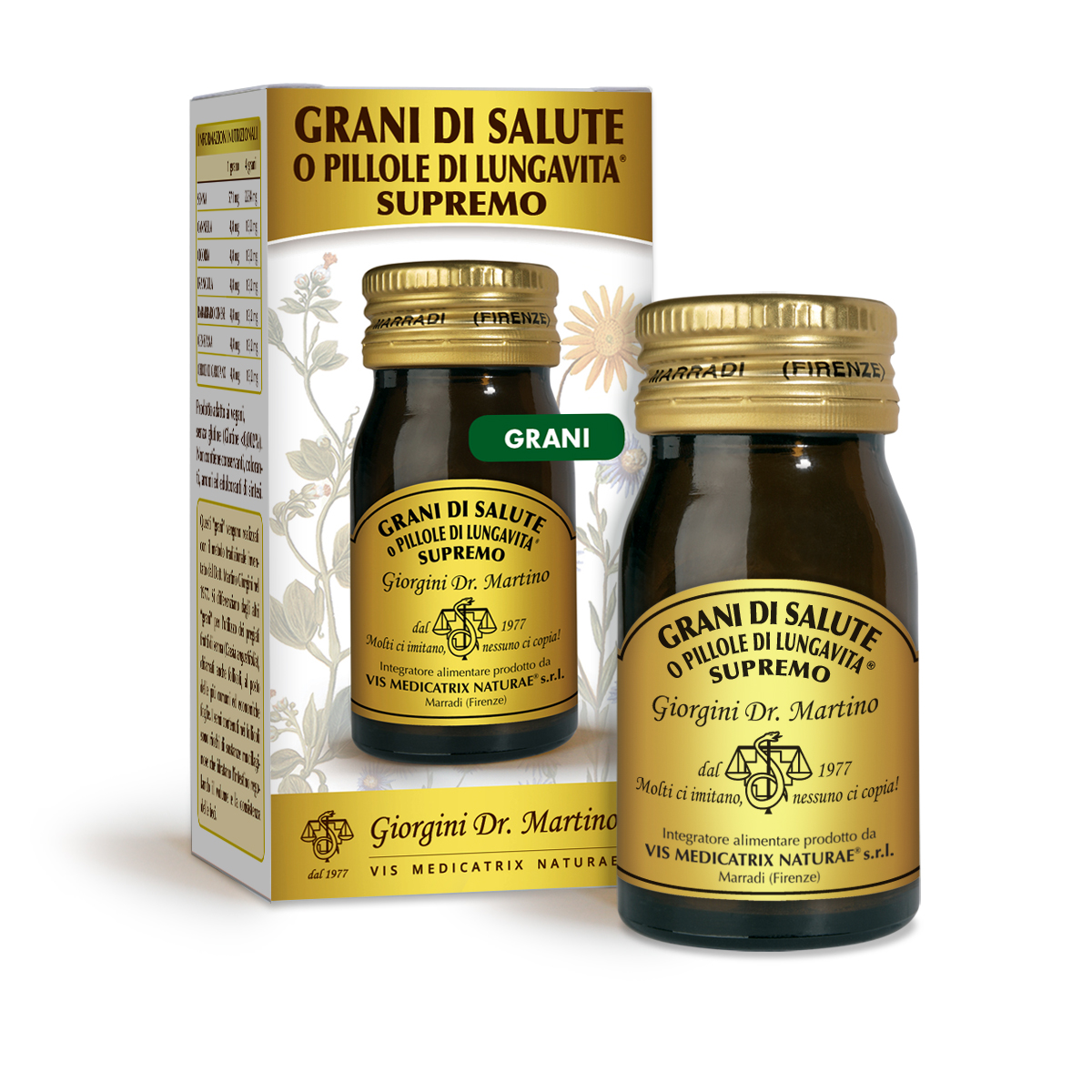 GRANI DI SALUTE O PILLOLE DI LUNGAVITA SUPREMO Grani main product photo
