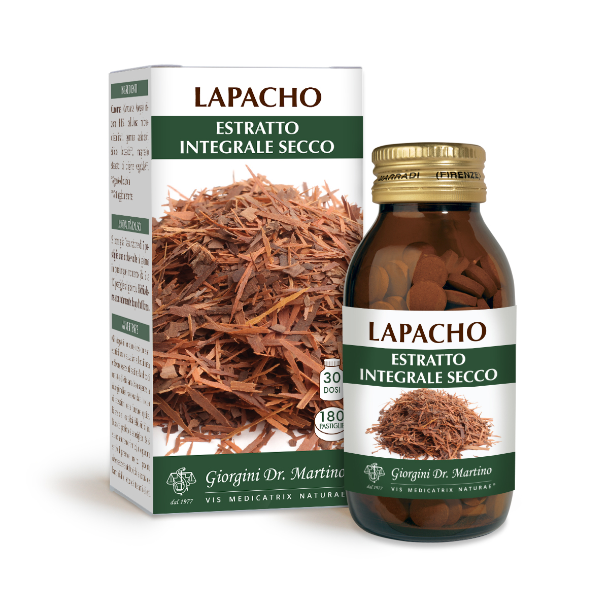 LAPACHO ESTRATTO INTEGRALE SECCO 90G 180 pastiglie da 500 mg main product photo