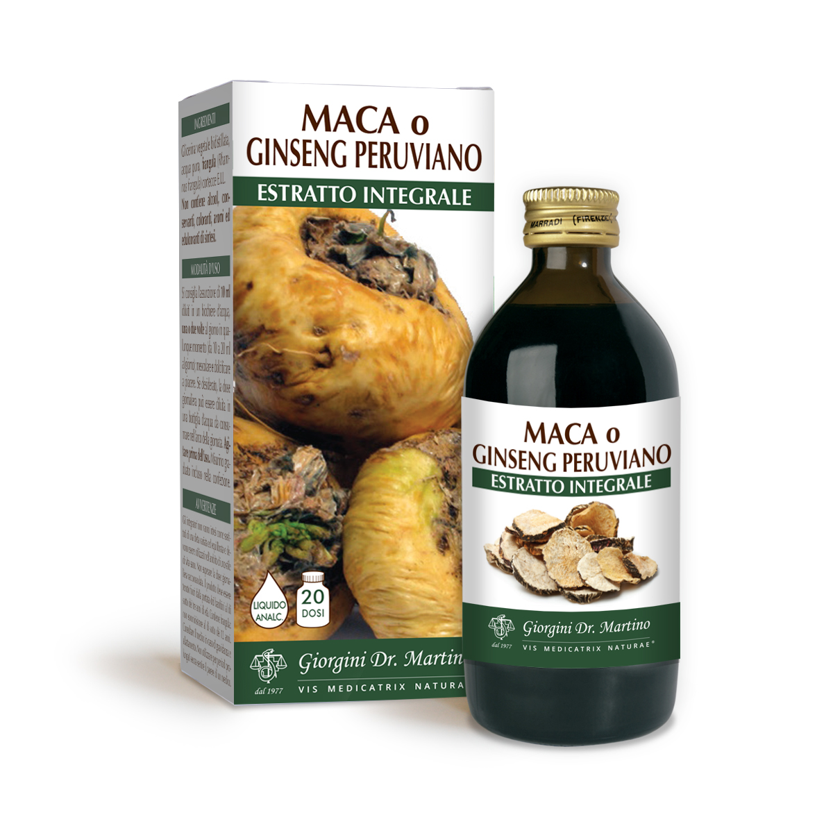 MACA or PERUVIAN GINSENG standardized extract Alcohol-free liquid MACA or PERUVIAN GINSENG standardized extract Alcohol-free liquid