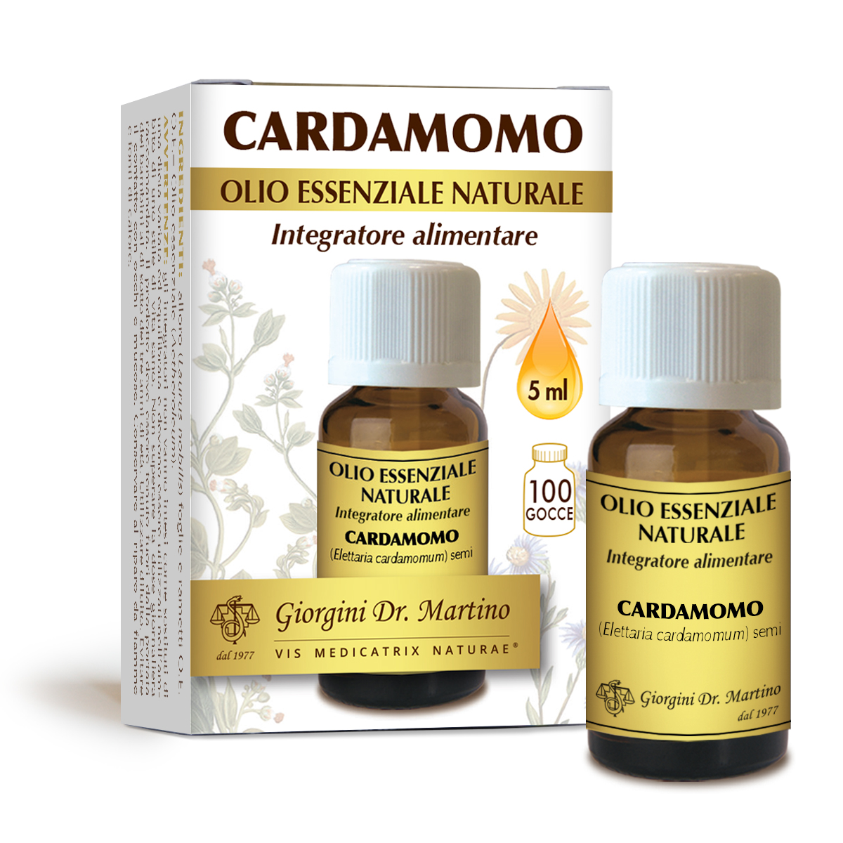 CARDAMOMO olio essenziale naturale 5 ml main product photo