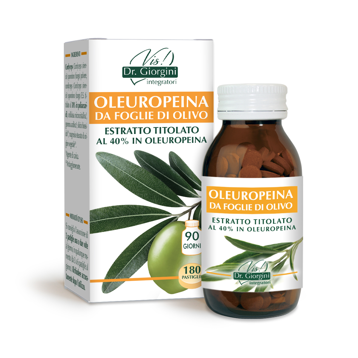 OLEUROPEINA DA FOGLIE DI ULIVO Estratto titolato Pastiglie main product photo