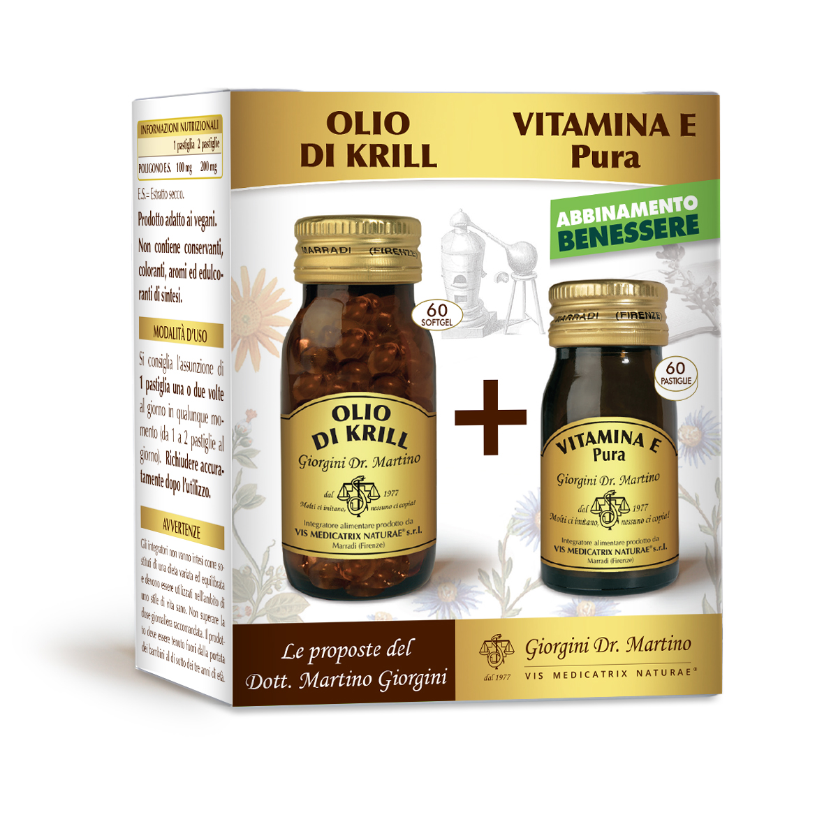 OLIO DI KRILL + VITAMINA E PURA Softgel + Pastiglie