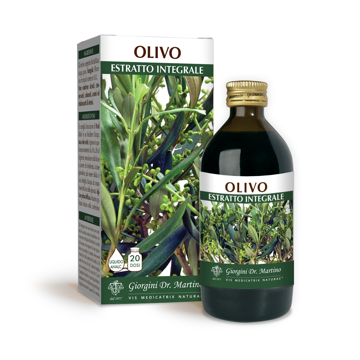 OLIVO Extracto integral Líquido sin alcohol