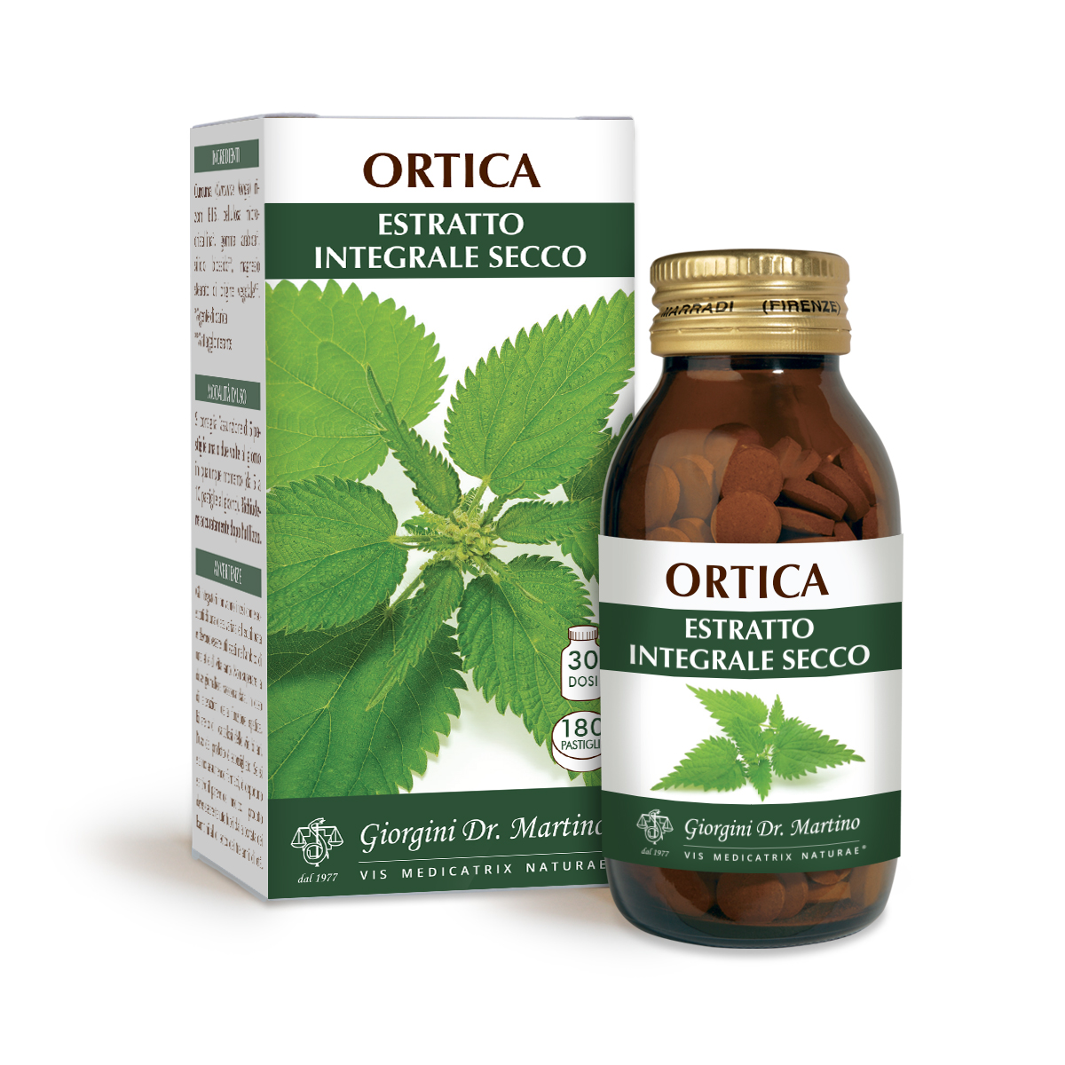 ORTICA ESTRATTO INTEGRALE SECCO 90g - 180 pastiglie da 500mg main product photo