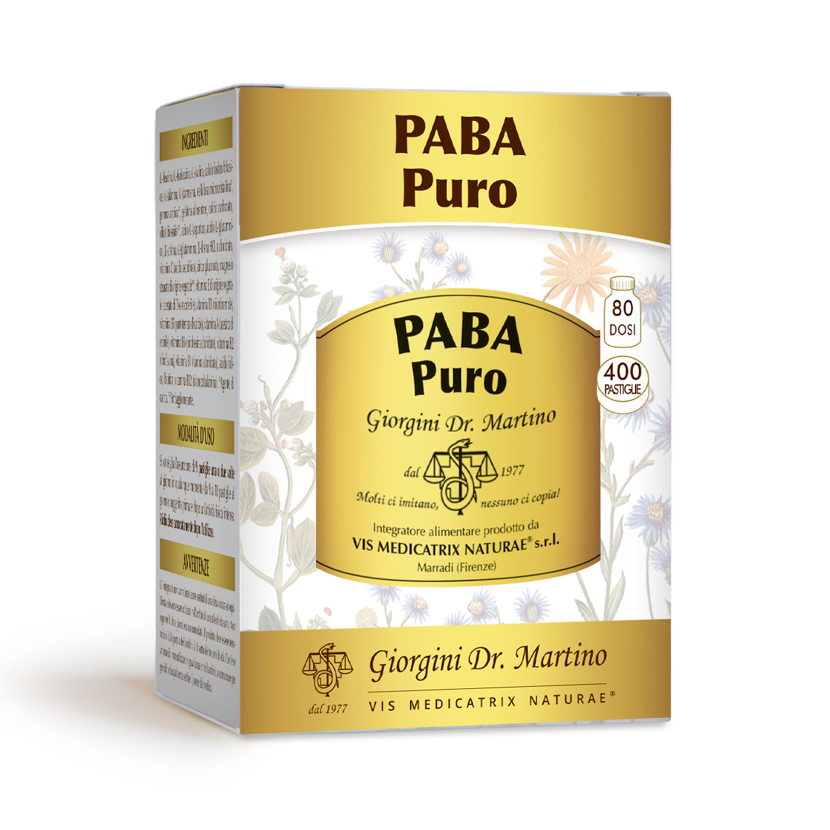 PABA Puro 200 g - 400 pastiglie da 500 mg main product photo
