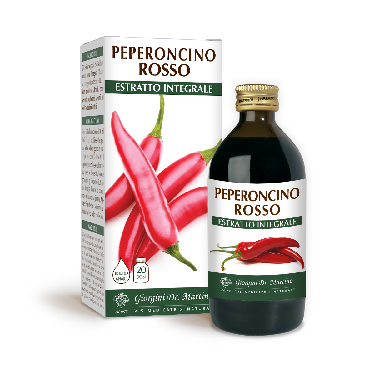 PEPERONCINO ROSSO Estratto integrale Liquido analcoolico PEPERONCINO ROSSO Estratto integrale Liquido analcoolico