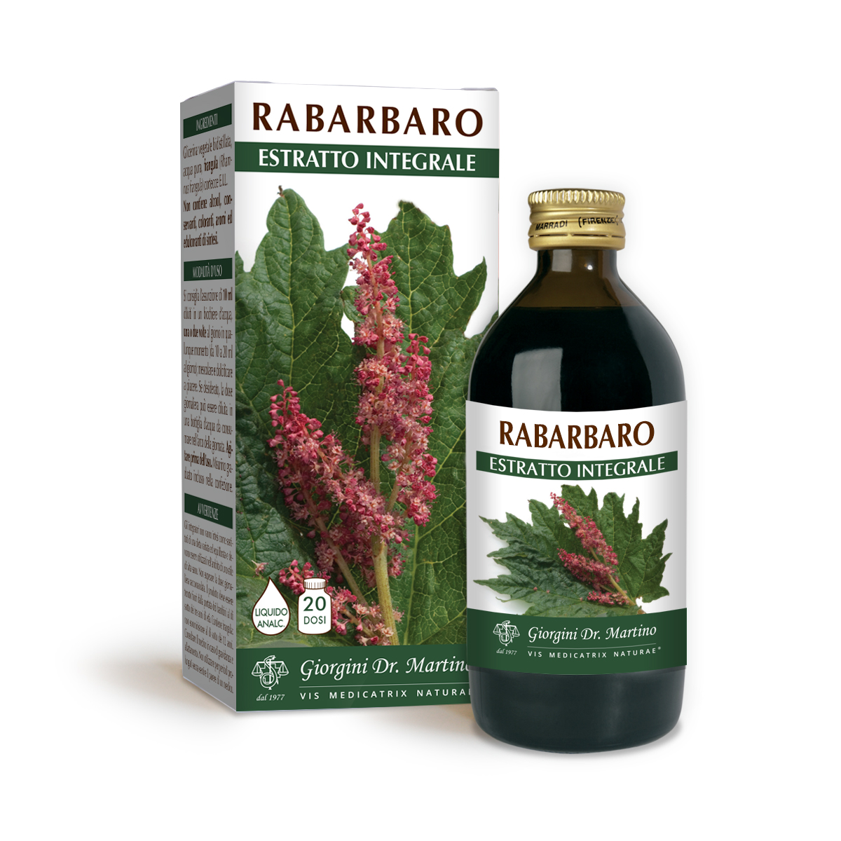 RABARBARO ESTRATTO INTEGRALE 200 ml main product photo