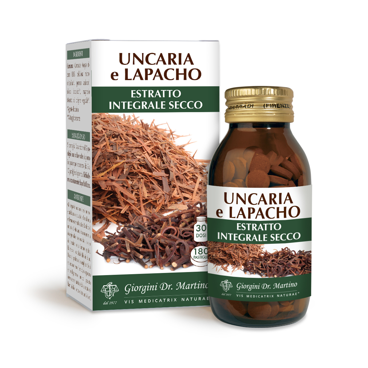 UNCARIA E LAPACHO Estratto integrale secco Pastiglie UNCARIA E LAPACHO Estratto integrale secco Pastiglie