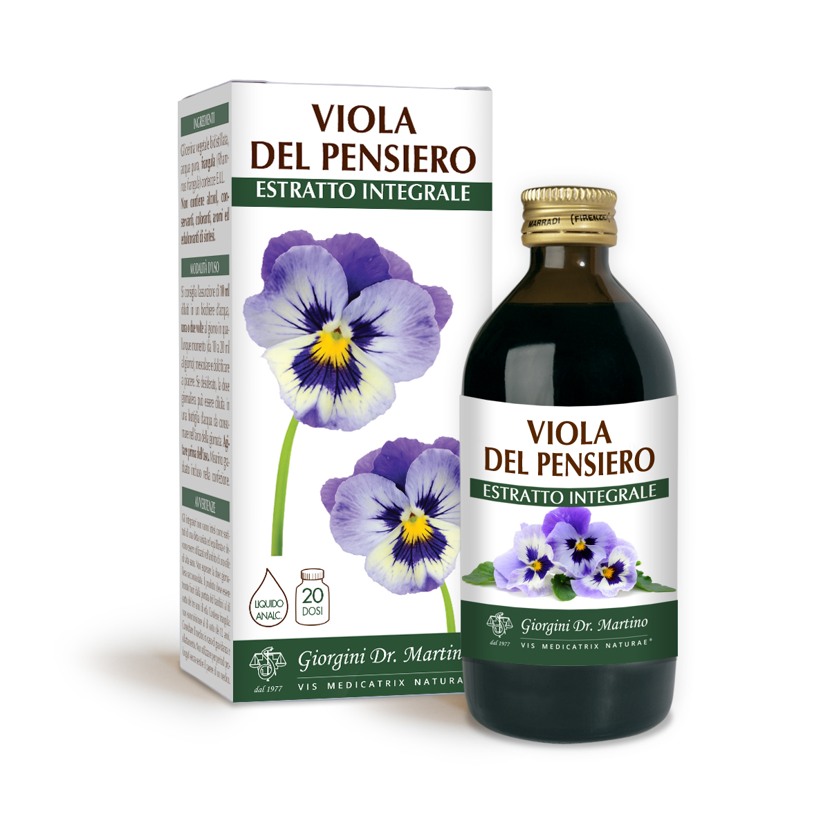 VIOLA DEL PENSIERO Estratto integrale Liquido analcoolico