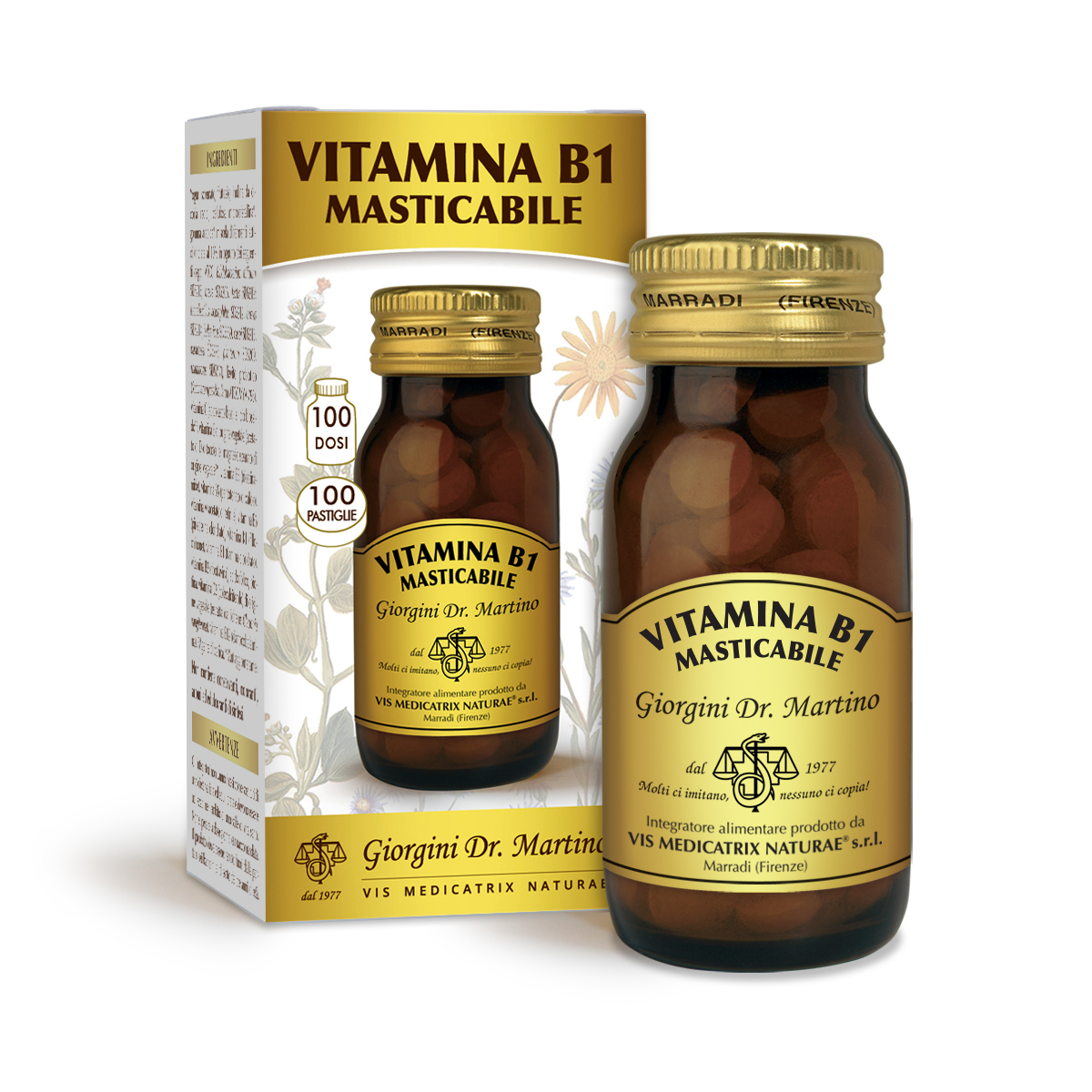 CHEWABLE VITAMIN B1 40g - 100 tablets of 400 mg each main product photo